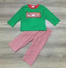 Load image into Gallery viewer, Clover Cottage Santa and Friends smocked set
