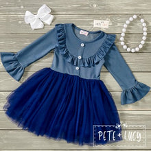 Load image into Gallery viewer, Pete + Lucy Cool Blue Tulle dress

