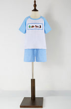 Load image into Gallery viewer, Clover Cottage Wild West smocked short set

