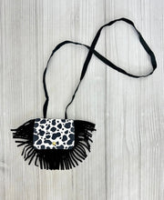 Load image into Gallery viewer, Clover Cottage Cow print purse
