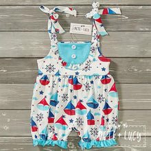 Load image into Gallery viewer, Pete + Lucy Come Sail With Me romper
