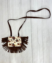 Load image into Gallery viewer, Clover Cottage Cowhide fringe purse
