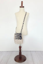 Load image into Gallery viewer, Clover Cottage Cheetah print fringe purse

