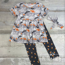 Load image into Gallery viewer, Pete + Lucy Trick or Treat pant set
