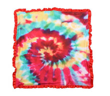 Load image into Gallery viewer, Tie Dye and red minky baby blanket

