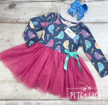 Load image into Gallery viewer, Pete + Lucy Bright Birdies tulle dress
