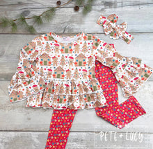 Load image into Gallery viewer, Pete + Lucy Jolly Gingerbread pant set
