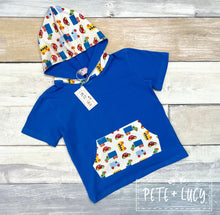 Load image into Gallery viewer, Pete + Lucy On Our Way hooded shirt
