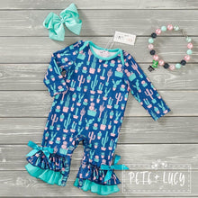 Load image into Gallery viewer, Pete + Lucy Boho Cactus romper

