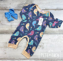 Load image into Gallery viewer, Pete + Lucy Bright Birdies romper
