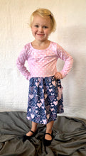 Load image into Gallery viewer, Pink and Navy Heart dress
