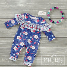 Load image into Gallery viewer, Pete + Lucy Country Denim romper
