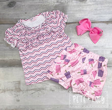 Load image into Gallery viewer, Pete + Lucy Popsicle Princess short set
