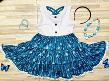 Load image into Gallery viewer, Sparkledots Striped Arrows Criss Cross dress

