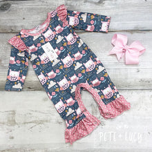 Load image into Gallery viewer, Pete + Lucy Owl Always Love You romper
