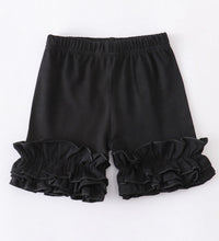 Load image into Gallery viewer, Summer Love shirt and black ruffle shorts
