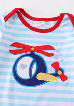Load image into Gallery viewer, Plane appliqué romper
