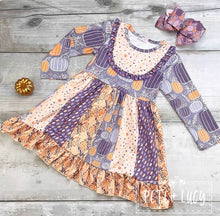 Load image into Gallery viewer, Pete + Lucy Purple Pumpkin dress
