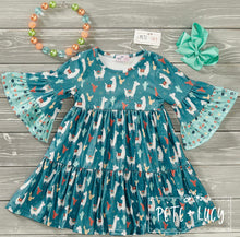 Load image into Gallery viewer, Pete + Lucy Floral Llama dress
