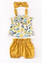 Load image into Gallery viewer, Yellow Linen 3 piece set

