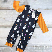 Load image into Gallery viewer, Pete+Lucy Happy Ghost romper
