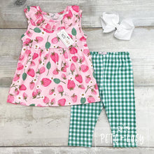 Load image into Gallery viewer, Pete + Lucy Strawberry Picnic Capri set
