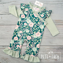 Load image into Gallery viewer, Pete + Lucy Sweet Emerald romper
