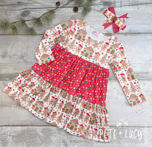 Load image into Gallery viewer, Pete + Lucy Jolly Gingerbread dress
