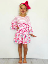 Load image into Gallery viewer, Clover Cottage Floral Hearts dress
